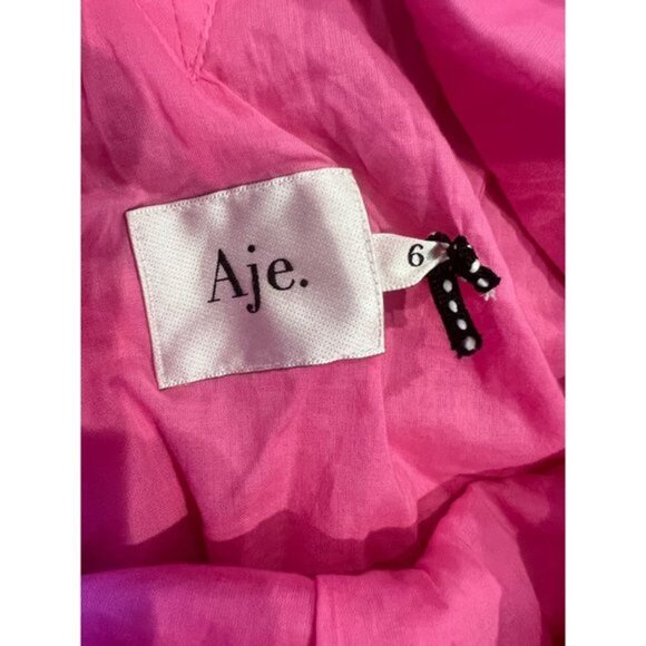 AJE Solstice Ruffled Poplin pink Mini Dress - Picture 10 of 13